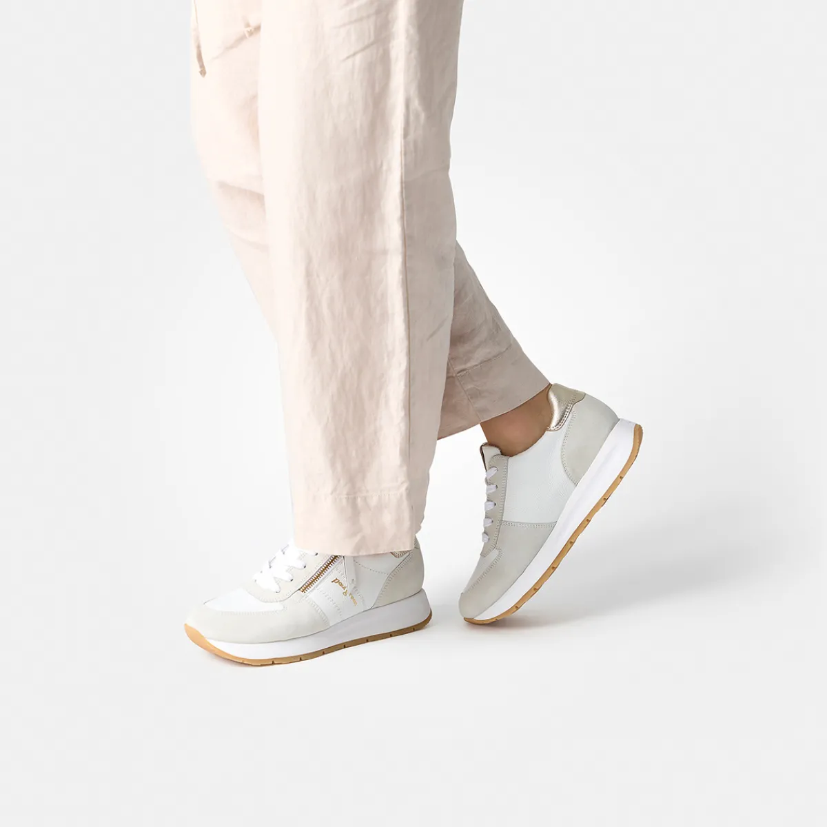 Paul Green Sneaker|5444-069 Weiß kombiniert