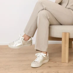 Paul Green Sneaker|5549-019 Beige, metallik