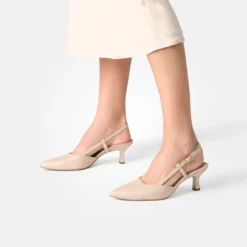 Paul Green Peeptoes & Slingpumps|7992-090 Beige