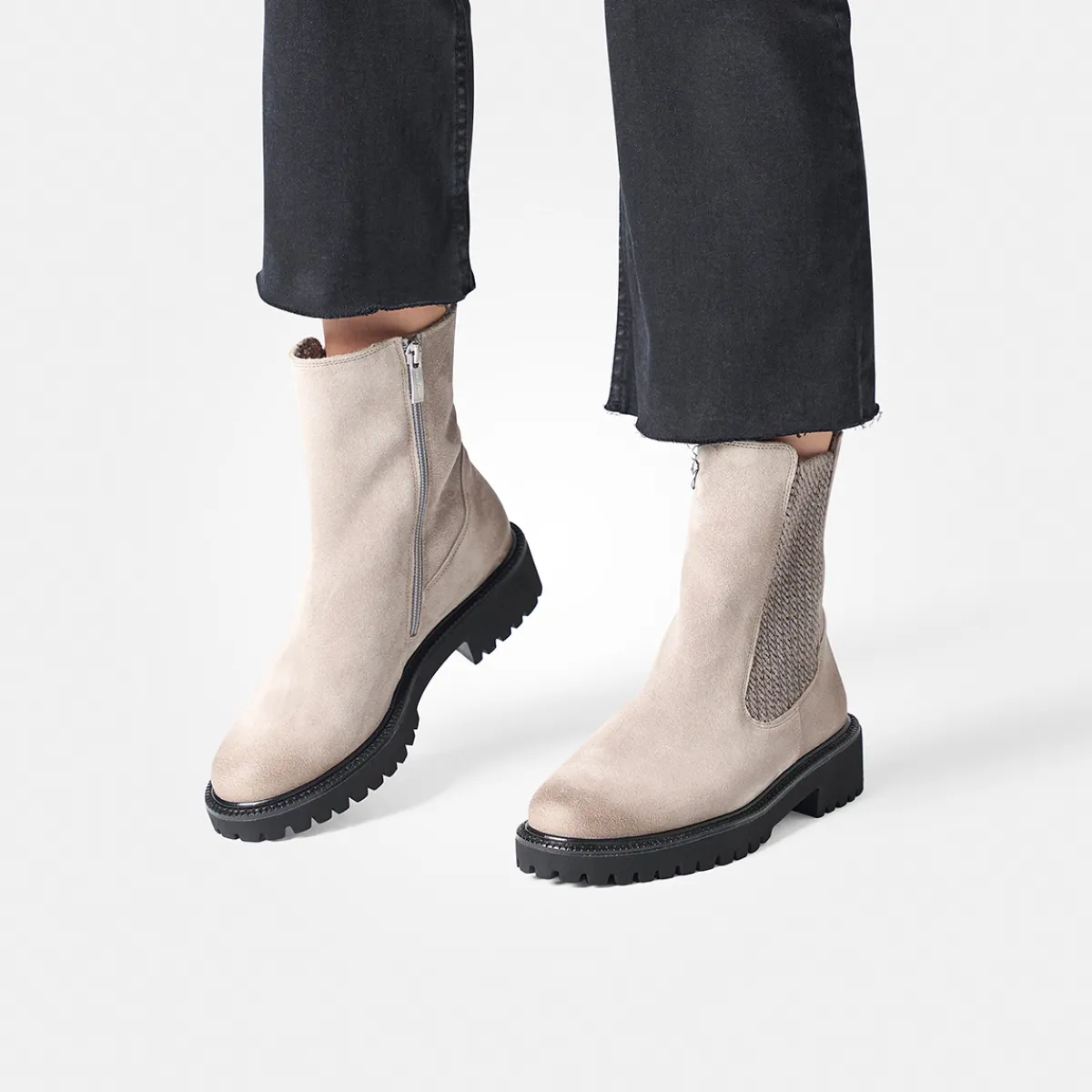 Paul Green Warmfutter|Stiefeletten|Chelsea-Boots 8270-008 Grau