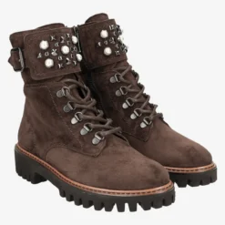 Paul Green Boots|Detailverliebte Schnürstiefelette 9494-003 Braun