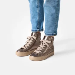 Paul Green Sneaker|Hightop-Sneaker 4024-308 Beige, metallik