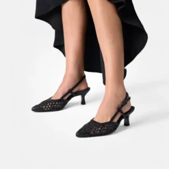 Paul Green Peeptoes & Slingpumps|Sandalette 6144-007 Schwarz