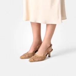 Paul Green Peeptoes & Slingpumps|Sandalette 6144-017 Braun