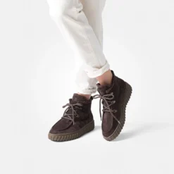 Paul Green Warmfutter|Boots|Schnürbootie 5502-010 Braun, dunkel