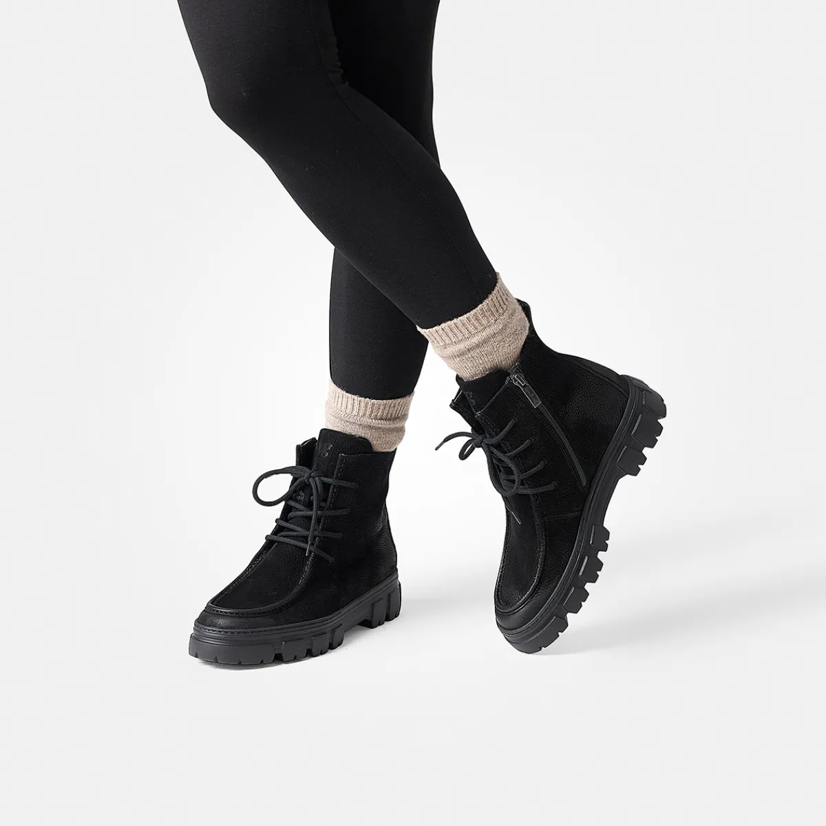 Paul Green Boots|Schnürbootie 5499-020 Schwarz