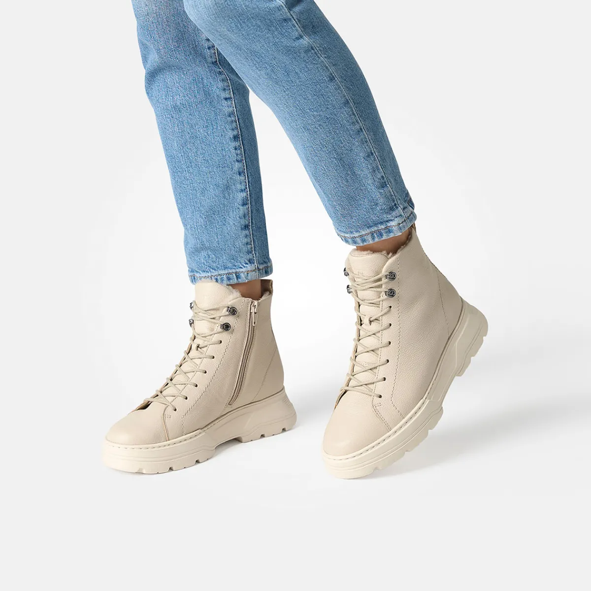 Paul Green Warmfutter|Boots|Schnürbootie 5497-040 Beige