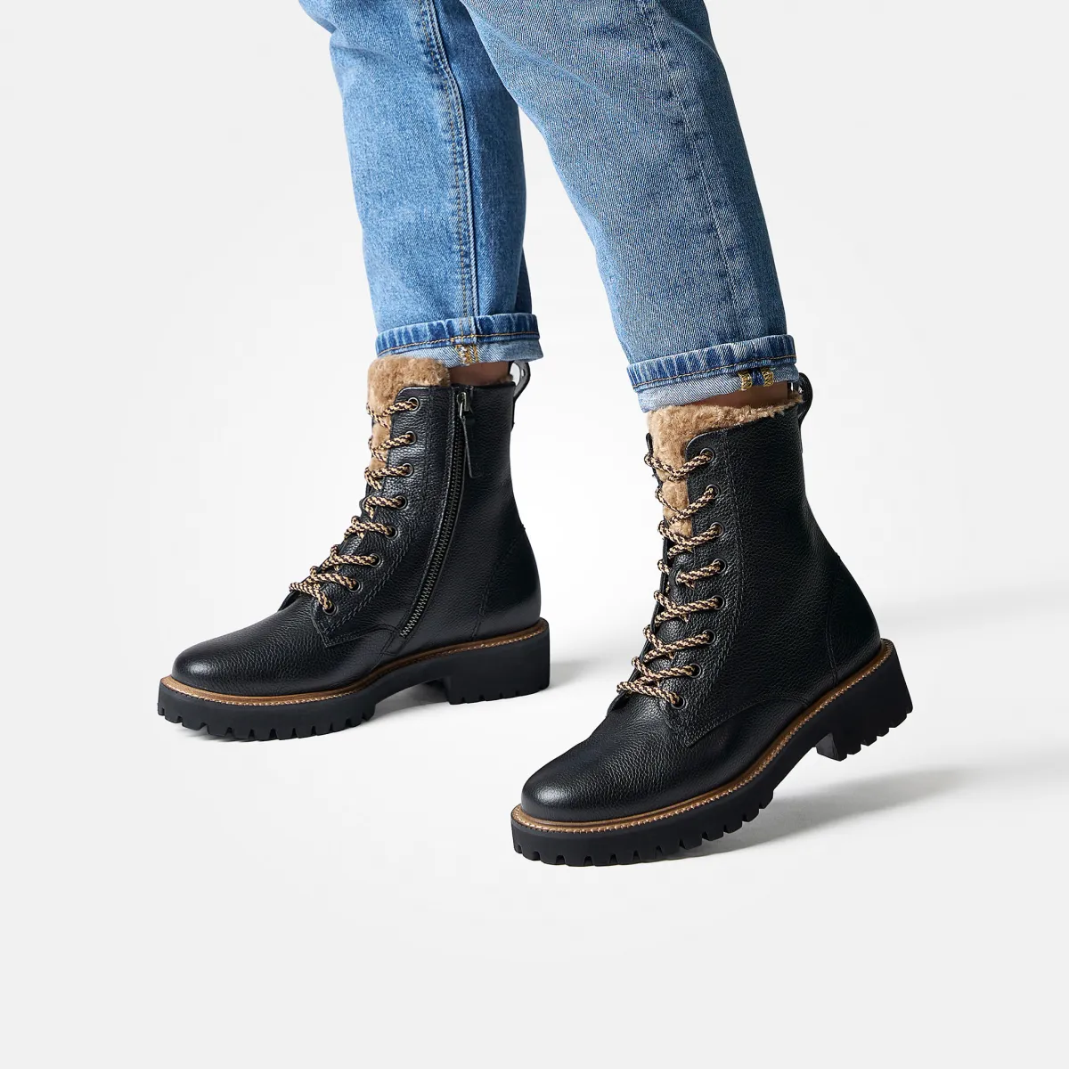 Paul Green Boots|Warmfutter|Schnürbootie mit Warmfutter 8175-010 Schwarz