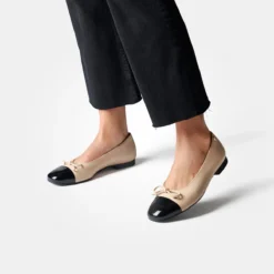 Paul Green Ballerina|SUPER SOFT Ballerina 1000-000 Beige / Schwarz