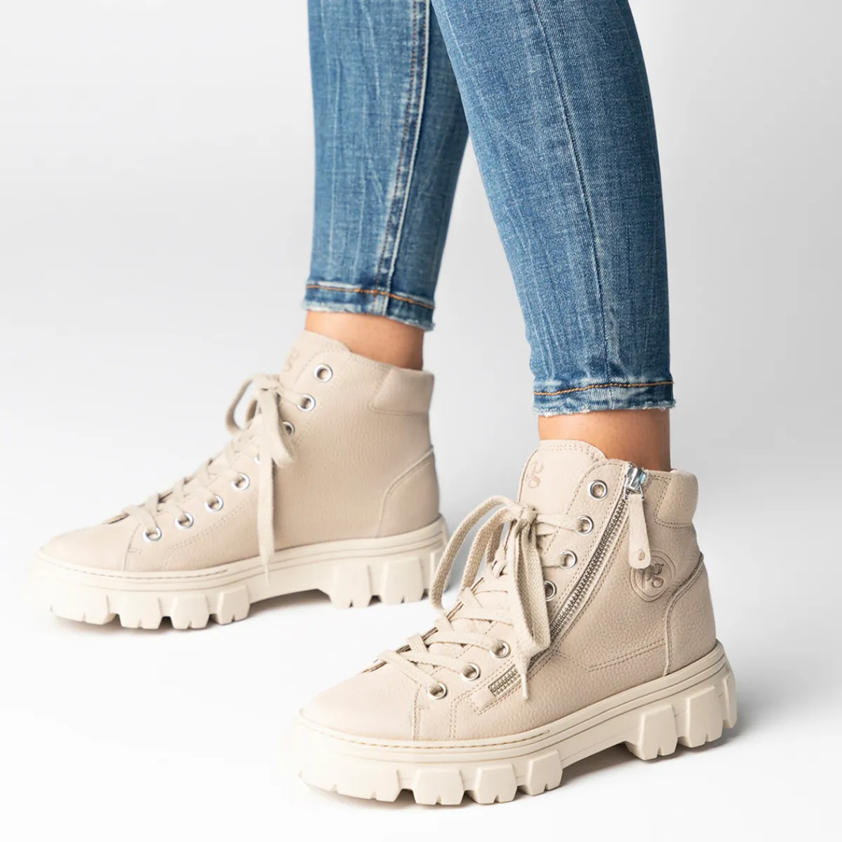 Paul Green Boots|SUPER SOFT Hightop-Sneaker 5210-000 Beige